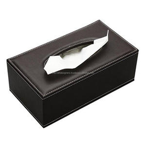 Boîte à mouchoirs en cuir pour usage domestique, écologique, durable, distributeur de serviettes en cuir, accessoires de table pour chambre d'hôtes - Product Image 3