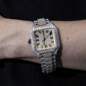 Reloj de Lujo para Hombre con Caja Cuadrada, Moissanita, 41 mm, Acero Inoxidable, VVS1, Estilo Iced Out - Product Image 2