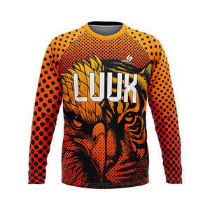 Camiseta Deportiva Personalizada con Transferencia Térmica para Hombre, 100% Poliéster, Transpirable, Antibacteriana, de Secado Rápido, Cuello Redondo, Manga Larga - Product Image 1
