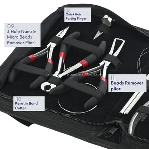 Kit d'outils d'extension de cheveux sur mesure comprenant un outil à boucle et un crochet de traction Aide à la tresse Doigt de séparation Type C Aiguilles à coudre - Product Image 4