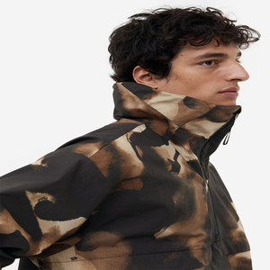 Water Repellent Safari <b>Jacket</b> Custom Street Windbreaker Hoodie <b>Waterproof</b> Breathable 100% Polyester Winter - Product Image 3