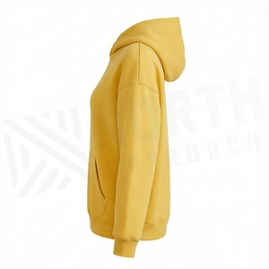 Sudadera con Capucha Extra Grande para Mujer, Diseño Liso Personalizado, Hombros Caídos, Mangas Largas, Prenda Cómoda, Estilo Urbano Moderno - Product Image 3