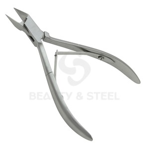 Cortador de cutículas de acero inoxidable duradero, herramienta de belleza profesional con doble resorte para la eliminación precisa de piel muerta y cuidado de uñas - Product Image 1