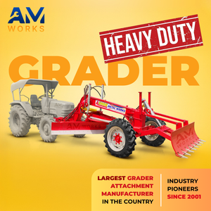 Accessoire de niveleuse avec lame de nivellement, système hydraulique, bêche avant pour tracteur Mahindra 6050 NOVO - Product Image 1