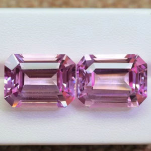 พลอยแซฟไฟร์สีชมพูทรงเหลี่ยมขนาด 16x12 มม. - พลอยคอรันดัมเจียระไนทรงเหลี่ยม - พลอยแซฟไฟร์สีชมพูแท้สำหรับทำเครื่องประดับ - Product Image 1