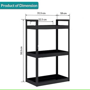 Meuble de rangement pliable haut de gamme pour la maison, étagère à épices 5 niveaux, étanche, durable, design unique, en métal artisanal pur - Product Image 5