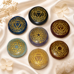 Venta al por Mayor de Piedras de Chakra, Juego de 7 Piedras de Chakra de Forma Libre, Piedras Curativas Naturales Ecológicas de Gujarat - Product Image 1