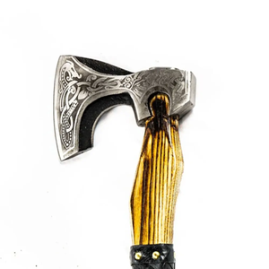 Custom Handmade Carbon Steel Hatchet Wooden Handle Outdoor <b>Wood</b> <b>Cutting</b> <b>Tool</b> Private Label OEM Supplier - Product Image 3