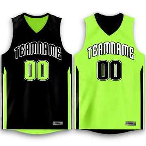 Vente en gros Design personnalisé Maillot sans manches de basket réversible sublimé Vêtements de sport à motif unique - Product Image 6