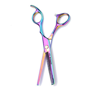 Professional Hair Cutting Pet <b>Scissors</b> Premium Stainless Steel Grooming Shears <b>Dogs</b> and Cats Haircut and Thinning Multi Color - Product Image 5