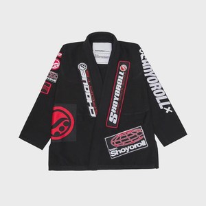 Kimono de BJJ Shoyoroll noir et rouge avec impression par sublimation, coupe classique pour homme, vêtements d'arts martiaux pour adultes - Product Image 1