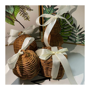 Adornos Navideños de Ratán Hechos a Mano, Bolas Tejidas Rústicas para Colgar en el Árbol, Decoración del Hogar, Relleno de Jarrones, Venta al Por Mayor, Fabricación en Vietnam - Product Image 4