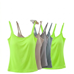DROGEN EXPORT Débardeur décontracté personnalisé en tissu séchage rapide, vert lime fluo, doux, respirant, élasticité supérieure, durable, coupe courte - Product Image 1