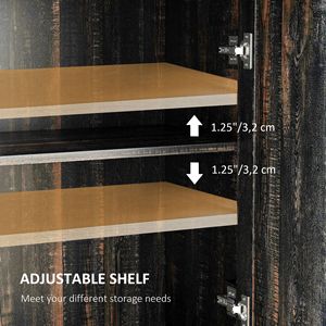 Dark Brown Wood <b>Sideboard</b> Buffet <b>Storage</b> Cabinet Free Standing with Doors Drawer for Kitchen Living Room for Villa Application - Product Image 5