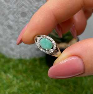 Anillo de Esmeralda Natural en Plata de Ley 925, Hecho a Mano, Certificado IGI, Diseño Art Deco Vintage, Piedra de Nacimiento de Mayo, Regalo para Mujer - Product Image 1