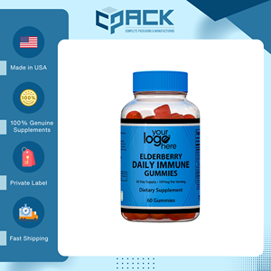 USA Made Wholesale Supply OEM Private Label High Quality Natural Elderberry <b>Gummy</b> <b>Candy</b> Dietary Supplement 60ct for Adults - Product Image 2