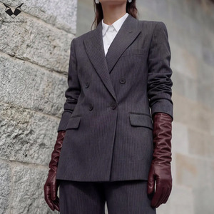 Gants longs en similicuir bordeaux foncé pour femme, gants de soirée formels pour opéra, gants sexy en cuir PU rouge foncé pour fête - Product Image 3