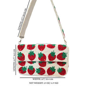 Bolso de Mano de Lujo con Diseño Geométrico de Cuentas, Bolso de Viaje para Mujer, Correa Única, Moda Otoñal, Personalizado, Venta al por Mayor - Product Image 4