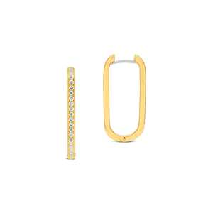 ต่างหูเพชรทรงกลมเจียระไนแบบเหลี่ยมคม น้ำหนัก 0.69 กะรัต คุณภาพ F/VS เพชรเลี้ยงในห้องปฏิบัติการ ตัวเรือนทองคำขาว 18k รูปทรงคล้ายคลิปหนีบกระดาษ - Product Image 2