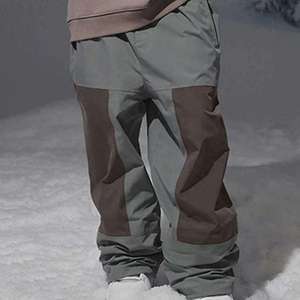 Waterproof Snowboard Pants <b>Men</b> Women High Quality Breathable Windproof Thermal Insulated Color Block Baggy Winter Ski Trousers - Product Image 1