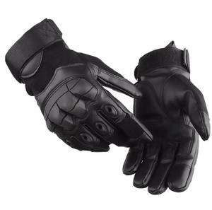 Gants de moto en cuir premium avec écran tactile, renforcés en fibre de carbone, maille respirante, design antidérapant, entraînement des doigts complets - Product Image 1