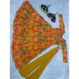 Robe de soirée à imprimé numérique de créateur, robe de soirée et dupatta - Product Image 6