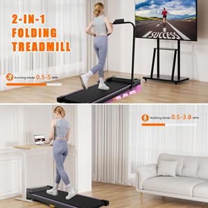 Tapis Roulant Pieghevole Portatile 2-in-1 con Telecomando e Display LED, Macchina per Camminare e Correre, Supporta fino a 100kg - Product Image 3