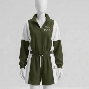 Men Athletic Tracksuit Set Color Block Zip <b>Jacket</b> and Shorts Breathable <b>Workout</b> Sportswear women tracksuits with custom logos - Product Image 2