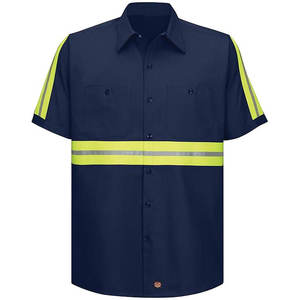 Custom Logo Hi Vis Safety Shirt Reflective Workwear <b>Orange</b> Polyester <b>Polo</b> Shirt Construction Traffic Security Uniform Quick Dry - Product Image 3