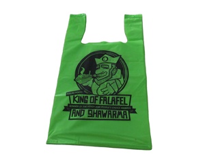 Bolsas de Camiseta de Material Reciclado, Bolsa de Compras con Fuelle Lateral y Asa de Chaleco, Diseño Duradero e Impresión Personalizada - Product Image 5