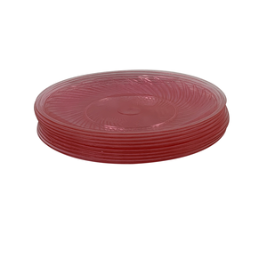 Teal Plastic Round <b>Tray</b> PP Material Household Use 190mm Diameter Stackable Design - Product Image 6