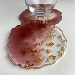 Handmade <b>Resin</b> Coaster Set, <b>Epoxy</b> Art Drink Coasters, Geode Coasters, Modern Home Decor, Coffee <b>Table</b> Accessories, Housewarming - Product Image 6