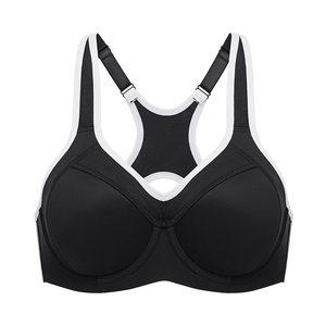 Adjustable Strap Women's Sports <b>Bra</b> Front Logo Medium Support Deep V-Neck-Lightweight <b>Stretch</b> Fabric for Yoga Outdoor Activities - Product Image 5
