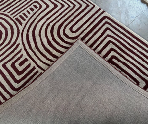 Alfombra de Lana Pura Hecha a Mano de Alta Calidad, Moderna, Ecológica, Antideslizante, de Limpieza en Seco, con Diseño de Líneas, para Sala de Estar, Hotel, Habitación Infantil - Product Image 2