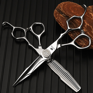 6.0 Inch Cutting Thinning Scissors Kit VG10 Steel Beauty Scissors Barber Professional Salon <b>Shears</b> V-tooth 25-30% Thin Scissors - Product Image 2