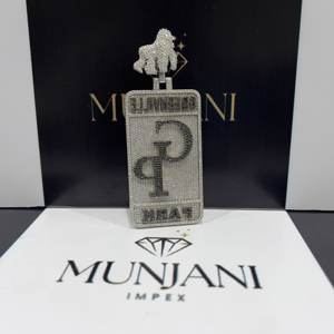 Colgantes y Dijes Personalizados de Plata de Ley S925 con Nombre, Estilo Hip Hop, Diamantes VVS de Corte Brillante, Engaste en Canal, Forma de Candado, Certificado IGI, para Fiestas - Product Image 6