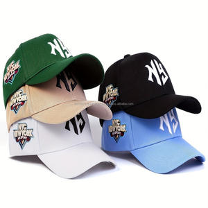 Casquette de baseball à visière plate avec broderie 3D sur le côté, en stock, à rayures, Gorra, pour hommes et femmes, casquette ajustée de style américain - Product Image 2