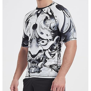 เสื้อรัดกล้ามเนื้อพิมพ์ลายหมาป่าสำหรับผู้ชาย แห้งเร็ว เหมาะสำหรับออกกำลังกาย ฟิตเนส MMA ฝึกซ้อม รับสกรีนโลโก้ ขายส่ง - Product Image 5