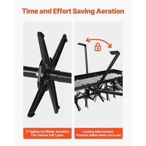 Aeratore Manuale per Prato Resistente da 40 Pollici, 150 libbre, con Attacco Universale e Funzione di Foratura, da Trainare - Product Image 3