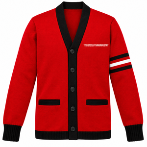 Pulls à col en V B2B pour les sororités/fraternités/écoles/collèges/universités, cardigans tricotés unisexes - Product Image 4