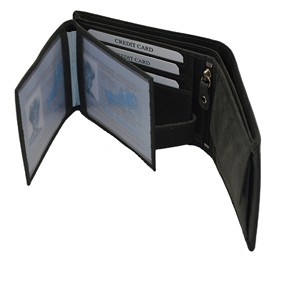 Cartera Bifold de Cuero Genuino para Hombre, Diseño Minimalista, Cierre Plegable, Uso Diario, Color Negro Vintage, Estilo Regalo, Hecha a Mano, Caja OEM - Product Image 4