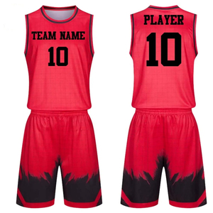 Maillot de basket-ball personnalisable en polyester 100% imprimé par sublimation, respirant, séchage rapide, maille de haute qualité, col rond - Product Image 5