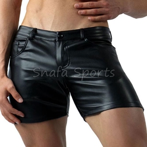 บริการออกแบบและผลิตกางเกงขาสั้นผู้ชายแบบ OEM พร้อมกระเป๋า ราคาขายส่ง ผลิตจากหนังแท้ 100% กางเกงขาสั้นหนังสำหรับผู้ชายสำหรับการต่อสู้ วางขายออนไลน์ - Product Image 5