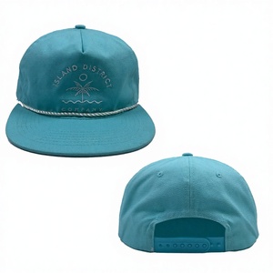 Custom <b>Design</b> 5 Panel Unstructured Embroidered Baseball Snapback <b>Caps</b> Polyester Nylon Waterproof Fabric <b>Flat</b> Bill From Vietnam - Product Image 1