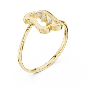 Anillo apilable de oro macizo de 14k para mujer, con diamante clásico de corte redondo, minimalista, para regalo, compromiso, aniversario, boda - Product Image 3