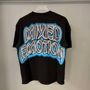 นักออกแบบแฟชั่น เสื้อไหมพรมโอเวอร์ไซส์ผู้ชาย พิมพ์ลายดิจิตอล Emotion ผสมผสานผ้าฝ้าย 50% โพลีเอสเตอร์ 50% คุณภาพสูง พร้อมโลโก้สั่งทำพิเศษ FIKEZ - Product Image 3