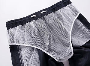 Pantalones cortos de baño personalizados para hombre, bañadores impermeables de secado rápido, pantalones cortos de playa, traje de baño con estampado sólido de tu logotipo, pantalones cortos de poliéster 100% para hombre - Product Image 4