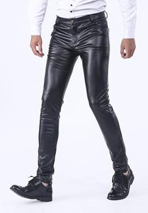 Autumn and Winter New <b>Explosive</b> Men's Leather Pants Solid <b>Color</b> PU Leather Pants Men's Casual Leather Pants - Product Image 3