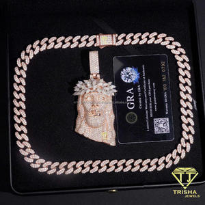 Luxury Religious Figure Pendant Crafted in 925 Sterling Silver with Moissanite Diamond Hip Hop Statement Style - Product Image 5