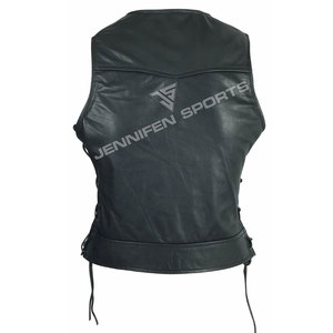 Gilet en cuir de vachette 100% véritable pour femme, style déesse sexy, best-seller, avec fermeture éclair et lacets latéraux - Product Image 4